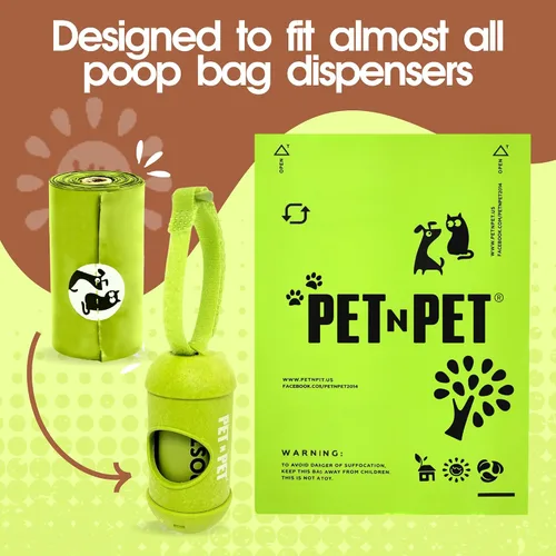 Miniatura 3 de Pet N Pet Bolsas de excremento para perros, 240 rollos de bolsas de excremento de perro a base de plantas, bolsa gruesa para perros, 100% a prueba