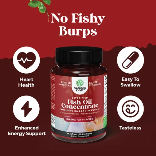Miniatura 4 de Suplemento de aceite de pescado Omega 3 – Suplemento de aceite de pescado EPA DHA Omega 3 con refuerzo inmune y vitaminas cerebrales, 2000 mg por