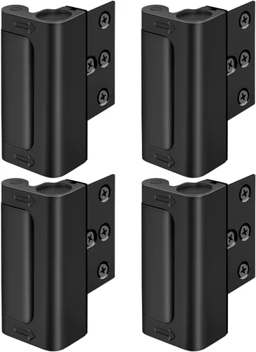 Miniatura 10 de Cerradura de seguridad para el hogar, cerradura de refuerzo de puerta fácil de abrir a prueba de niños con soporte de parada de 3.0 in 800 libras