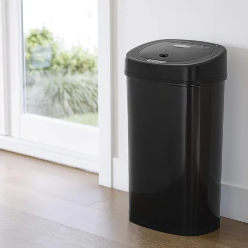 Miniatura 7 de NINESTARS, cesto para basura automático, sin necesidad de tocar, con sensor de movimiento Negro