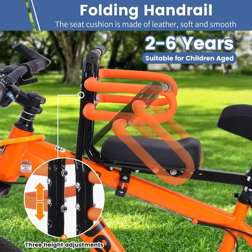 Miniatura 4 de Asiento de bicicleta para niños, asiento de bicicleta para niños de 2 a 5 años, asiento de bicicleta para niños de 2 a 5 años, asiento de bicicleta
