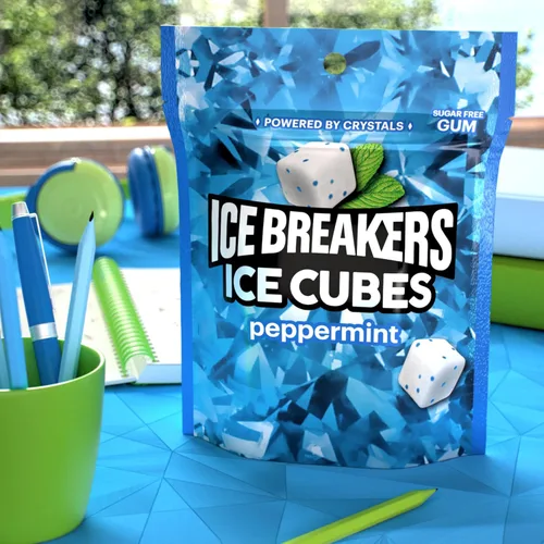 Miniatura 6 de ICE BREAKERS Ice Cubes - Goma de mascar de menta sin azúcar, 8.11 onzas (100 piezas)