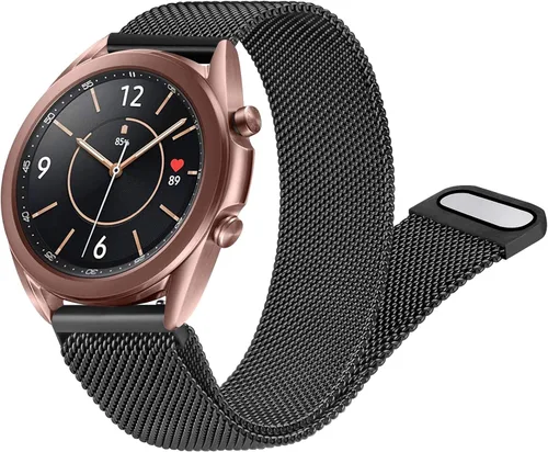 Meliya Correa para Samsung Galaxy Watch 3 bandas de 1.614 in para mujeres y hombres, 0.787 pulgadas de acero inoxidable de repuesto para Galaxy