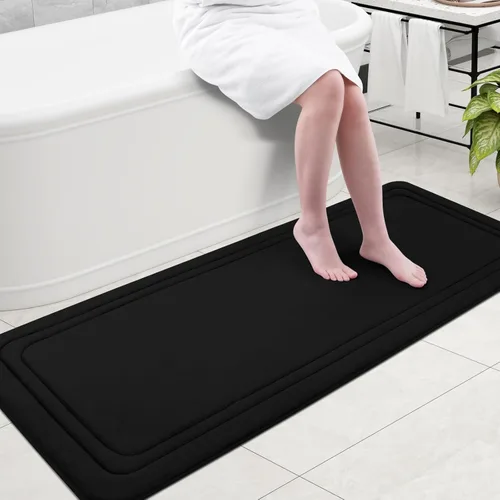 Miniatura 71 de Grandaily Alfombra de baño de espuma viscoelástica de 24 x 16 pulgadas, ultrasuave, antideslizante y absorbente, lavable a máquina, cómoda alfombra