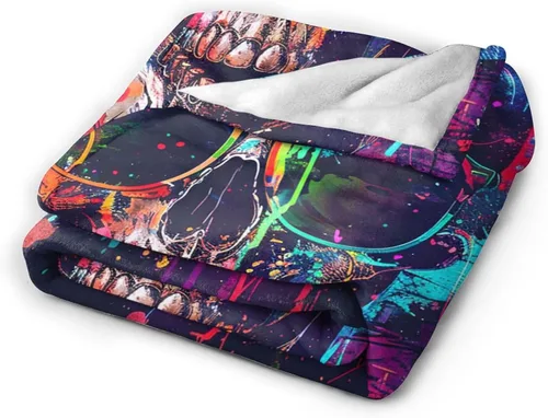 Miniatura 185 de Manta de Polilla Suave y Esponjosa de Vellón Gótico Mariposa Luna Mantas Decorativas Acogedoras y Cálidas de Franela de Felpa Regalos para Niños