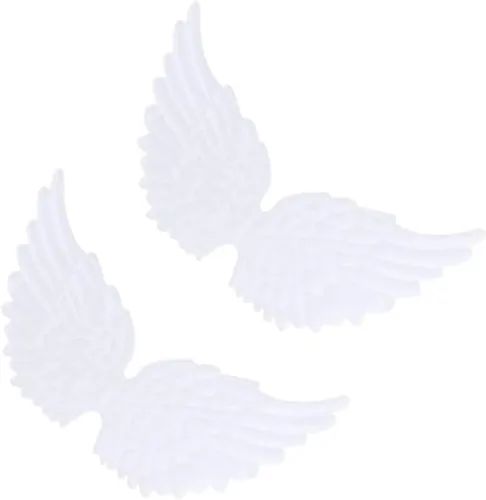 2 alas de mariposa blancas para manualidades, adornos de paloma, alas de hierro para manualidades, mochilas para niñas, parche para coser vestido,