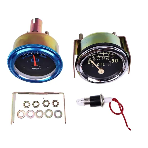 IEQFUE 9N9273A A0NN10670A 61063 61162 Juego de medidor de amperímetro de presión de aceite compatible con tractores Ford 9N 2N 8N