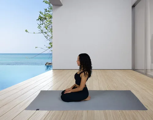 Miniatura 6 de Tatago Toalla para Esterilla de Yoga Caliente Antideslizante para Yoga Caliente (Esterillas de 72-84 pulgadas) Nuestra Toalla de Yoga Caliente Nube