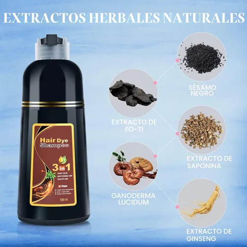 Miniatura 6 de IIIMEIDU Champú para teñir el cabello 3 en 1 para cabello gris, champú con ingredientes herbales tinte burdeos para mujeres y hombres, cobertura