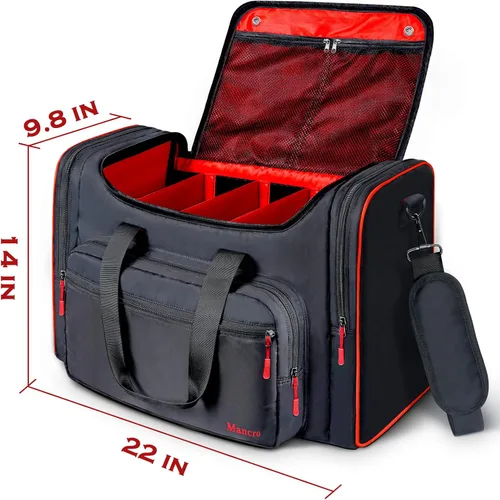 Miniatura 8 de Mancro Bolsa acolchada para tenis, regalos para zapatillas de deporte, bolsas de viaje para zapatos, 4 pares con bolsillo aislado y correa