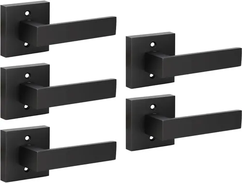 Miniatura 161 de KNOBWELL - Juego de cerradura con 1 picaporte resistente para puertas de una cara, ideal para puertas interiores reversibles, 0.93 libras