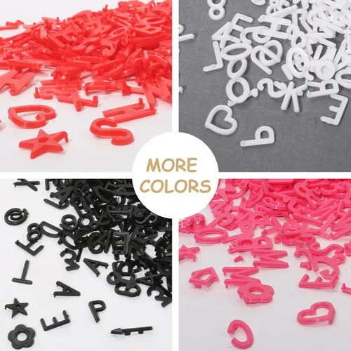 Miniatura 6 de Letras para tablero de letras solamente, tablero de mensajes blanco de 1 pulgada, letras de fieltro para tablero de letras (378 piezas), 1 pulgada