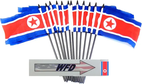 Miniatura 194 de World Flags Direct Banderas en miniatura de poliéster de Afganistán, paquete de 12, decoración de mesa de fiesta, desfiles, 4 x 6 pulgadas, verde