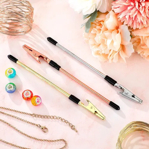 Miniatura 4 de 3 piezas de pulsera herramienta de joyería ayudante pulsera de mano ayudante equipo de fijación y gancho para joyería pulsera collar reloj cierres