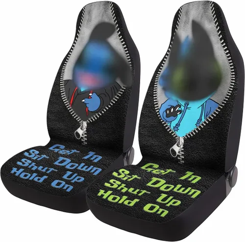 Miniatura 70 de GENANY Horror Nightmare Skellington - 2 fundas de asiento delantero para automóvil, camión, SUV, regalos de Navidad, funda de asiento de cubo