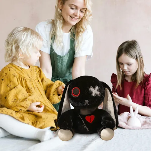 Miniatura 5 de Conejo Gótico de Peluche Conejo de Pascua de Peluche Horror Conejo de Peluche Siniestro Conejo de Peluche Loco Juguetes de Peluche