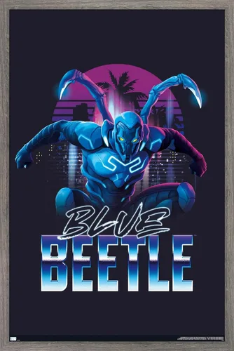 Miniatura 9 de Trends International DC Comics Movie Blue Beetle - Póster de pared de ciudad, 22.4 pulgadas de largo x 14.7 W, paquete de póster y montaje prémium