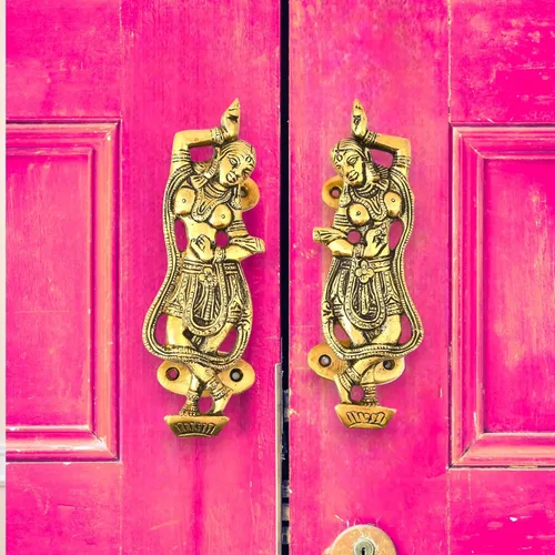 Miniatura 2 de LoveNspire Tiradores decorativos antiguos de puerta de dama bailarina de 6.8 pulgadas, par de 2 pomos únicos de latón para cajón, estante, armario