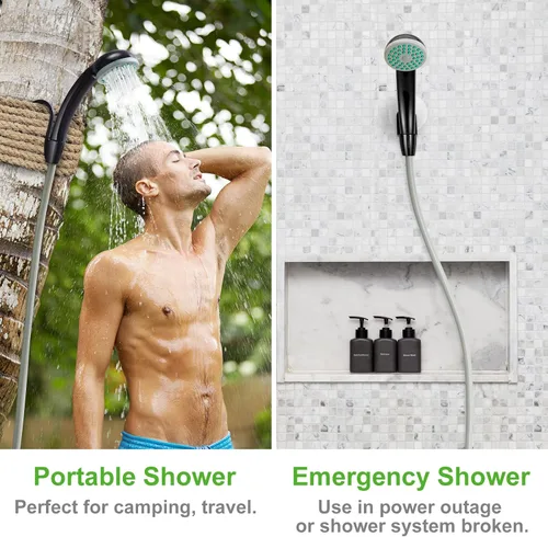 Miniatura 5 de KEDSUM Ducha portátil, bomba de ducha portátil con batería recargable, ducha portátil para campamento, cabezal de ducha portátil al aire libre