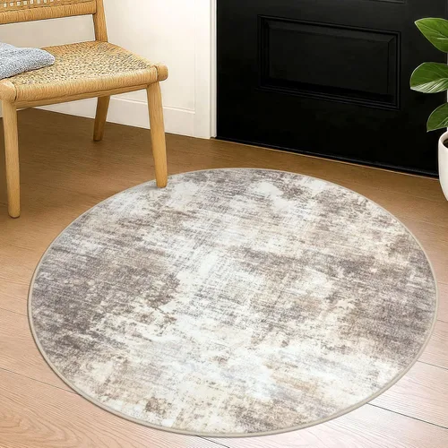 Miniatura 49 de IOHOUZE Alfombra pequeña abstracta de 2 x 3 pies, alfombra de entrada lavable para entrada interior, alfombras con respaldo de goma, alfombra gris