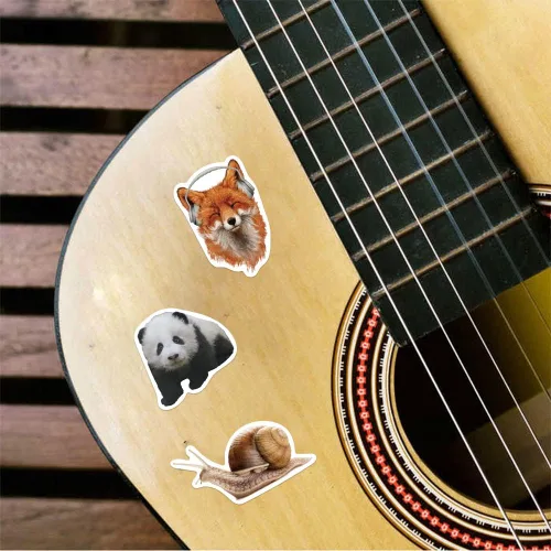 Miniatura 5 de Calcomanías lindas de animales para niños y adolescentes, calcomanías de animales del zoológico, calcomanías realistas de animales para estudiantes