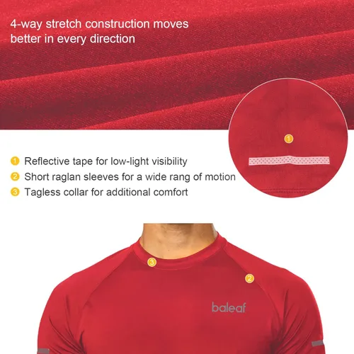 Miniatura 3 de BALEAF Camiseta de manga corta de secado rápido para hombre