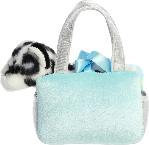Miniatura 4 de Aurora Fashion Fancy Pals Blueberry Snow Leopard - Peluche con elegante bolso para divertirse con disfraz, perfecto para niños de 3 años, disfraces