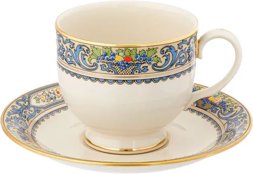 Miniatura 4 de Lenox, juego de 5 unidades de porcelana fina, Eternal con reborde dorado, Vajilla fina Lenox Autumn, Dorado
