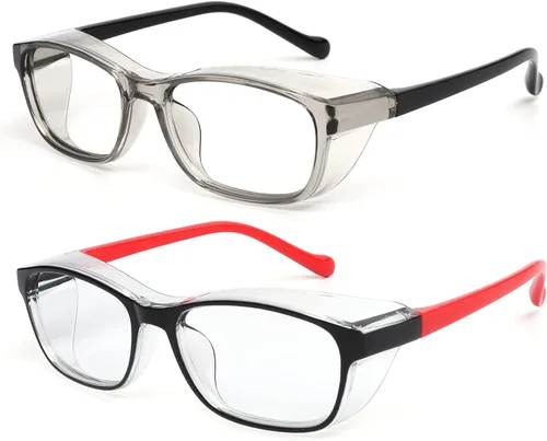 Miniatura 8 de ALWAYSUV Paquete de 2 lentes de seguridad para niños, antiempañamiento, bloqueo de luz azul, lentes transparentes de 5 a 12 años