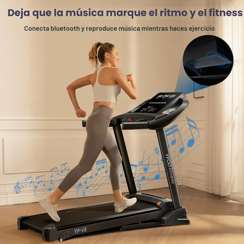 Miniatura 2 de YPOO Cintas de correr para uso doméstico, caminadora con inclinación, cintas de correr plegables automáticas para el hogar, cinta de correr de 8.0
