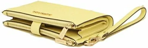 Miniatura 5 de Michael Kors Jet Set - Pulsera de viaje con doble cremallera para teléfono color amarillo Amarillo M