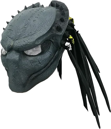 Máscara de depredador alienígena de Halloween, máscara de látex AVP aterradora para fiestas, cosplay de películas y juegos de rol