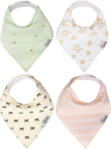 Miniatura 41 de Copper Pearl Baberos tipo bandana para bebé, paquete de 4 baberos de algodón suave para babear y dentición, absorbentes, ajuste ajustable, muchos