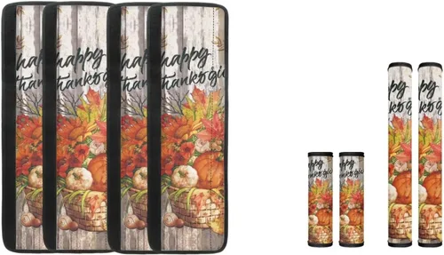 Miniatura 33 de DISNIMO Fundas para manija de puerta de refrigerador con calabaza otoñal, 8 piezas Kithchen para nevera, microondas, horno, lavavajillas, protector