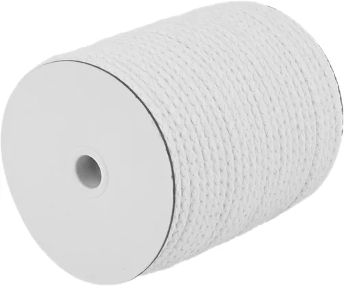 Miniatura 32 de CAQUBO Cuerda de Macramé de Algodón Trenzado de 4 mm, 157 Metros, Color Blanco, Hilo de Macramé para Manualidades, Cuerda de Macramé Suave, Cordón
