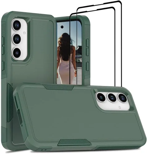 Miniatura 249 de Jeylly Compatible con Samsung Galaxy A22 5G Funda, Funda Samsung A22 5G con 2pcs protectores de pantalla de vidrio templado