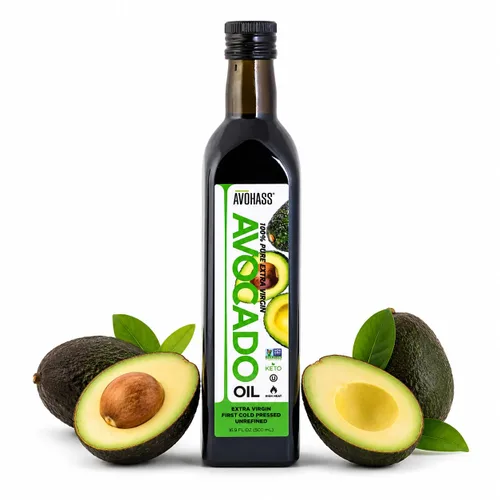 Avohass Aceite de aguacate sin refinar extra virgen mexicano prensado en frío 16.9 fl oz Botella