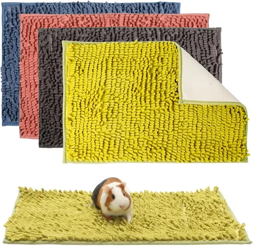 Miniatura 8 de Oncpcare Cama de Peluche Larga para Conejos, Liebres o Cobayas, Manta Cálida de Invierno para Conejos, Fundas Lavables y Reutilizables para Jaula