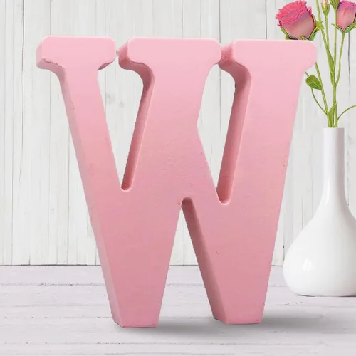Miniatura 23 de AOCEAN Letras de madera rosa de 6 pulgadas sin terminar Letras de madera para pared MAGA Letras de madera decorativas de pie Tablero de letras