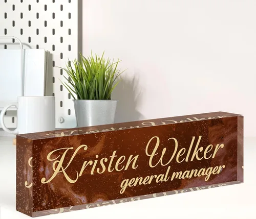 Miniatura 34 de Placa de nombre personalizada para escritorio, placa de nombre de escritorio personalizada, decoración de oficina para mujeres y hombres, accesorios