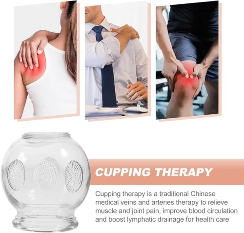 Miniatura 5 de FOMIYES Juego de 6 vasos de cristal para terapia de ventosas de vidrio duradero para uso doméstico, terapia de masaje y recuperación muscular
