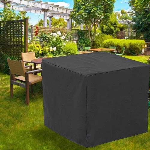 Miniatura 7 de Juego de fundas cuadradas / rectangulares para muebles de mesa de patio, impermeables, para interiores y exteriores, a prueba de polvo, para mesa