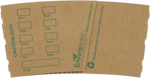 Miniatura 4 de Primeware AmerCareRoyal - Fundas de café para tazas calientes, caja de 1000-80% fibra reciclada, advertencia caliente, desechable y protectora, se