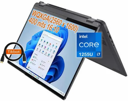 Lenovo Flex 5 WQXGA 2 en 1 de 16 pulgadas (2560 x 1600) 16:10 portátil con pantalla táctil, 10-Core i7-1255U, 400nits, 100% sRGB, KB retroiluminado,