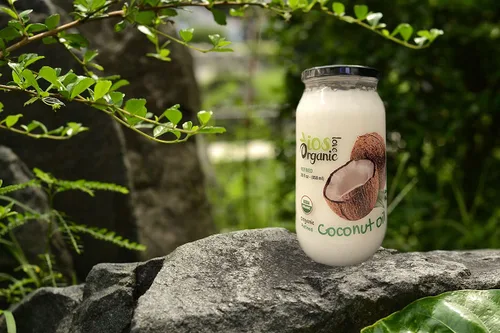 Miniatura 7 de IOS love Organic Aceite de coco virgen, prensado en frío, aceite natural para el cabello, aceite para la piel y aceite de cocina con sabor fresco