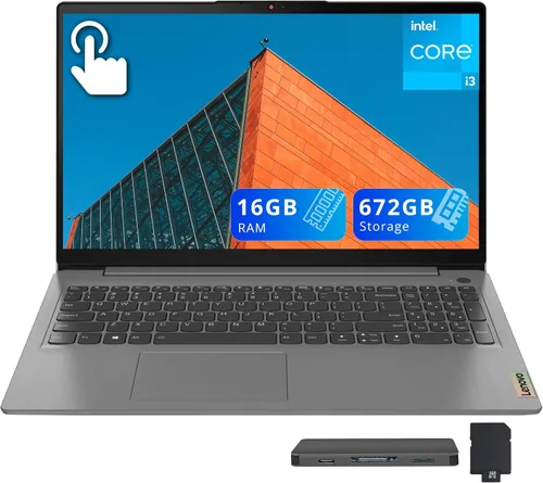 Miniatura 10 de Lenovo Ideapad 3 - Laptop táctil antirreflejo FHD IPS de 15.6 pulgadas, Intel Core i3-1115G4, 8 GB DDR4, 416 GB de almacenamiento