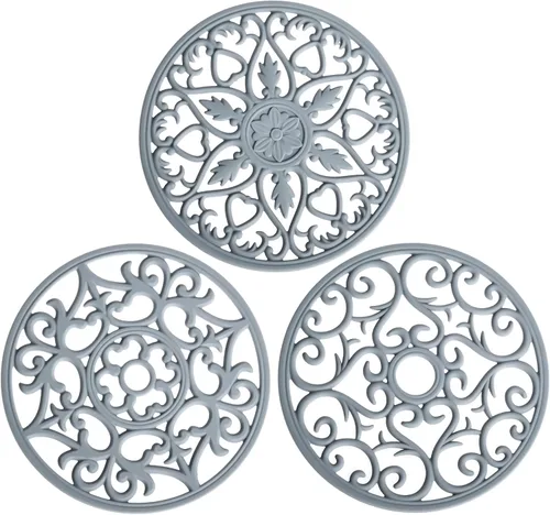 Miniatura 19 de Smitchraft - Salvamanteles de silicona para platos calientes, ollas y sartenes, almohadillas calientes multiusos, encimeras de cuarzo de cocina, E