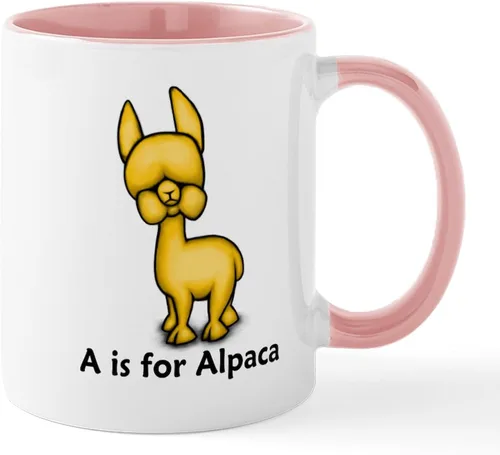 Miniatura 15 de CafePress A Is For Alpaca Taza de café de cerámica de 11 oz (11.0 fl oz)