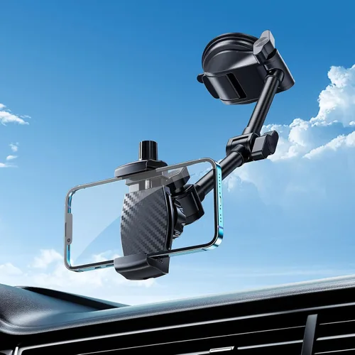 Miniatura 7 de Soporte para teléfono de automóvil para parabrisas y ventana, grabación de video, filmación de vlogging, multiángulo ajustable y giratorio y sin