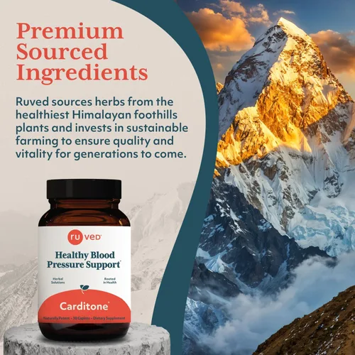 Miniatura 7 de ruved Carditone - Suplemento natural de salud cardíaca para mujeres y hombres, fórmula BP, apoyo cardíaco holístico con raauwolfia, arjuna, calcio